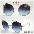 Специальные дизайнерские солнцезащитные очки с цветочным декором Круглые солнцезащитные очки с рамкой (30388)